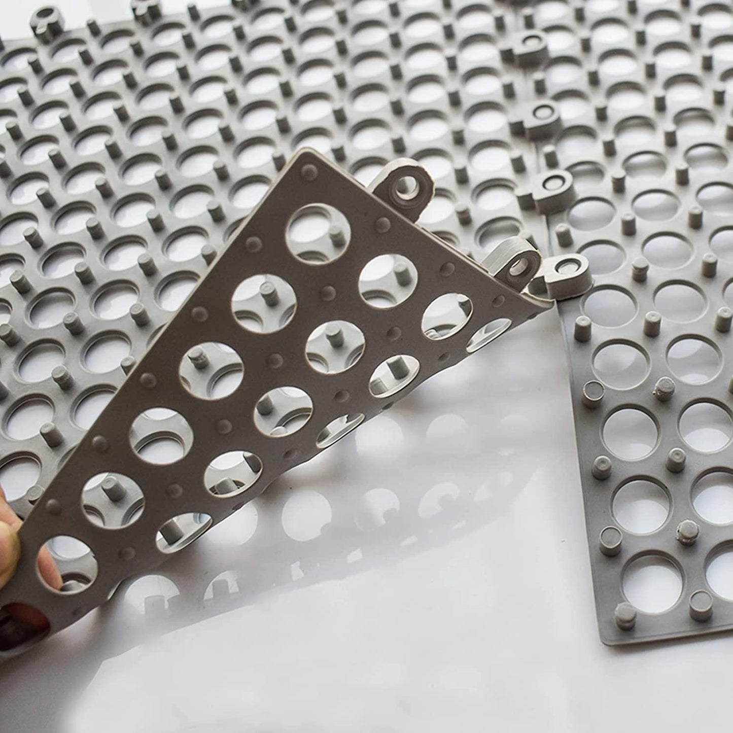 Bathroom Anti-Slip Tile Mats 🛁 (Pack of 4) – Waterproof & Interlocking