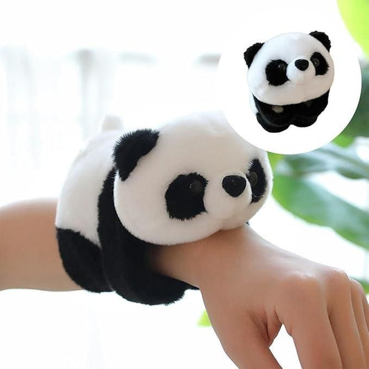 Unisex Plush Panda Slap Bracelet – Cute Stuffed Animal Wrist Hugger 🐼💖