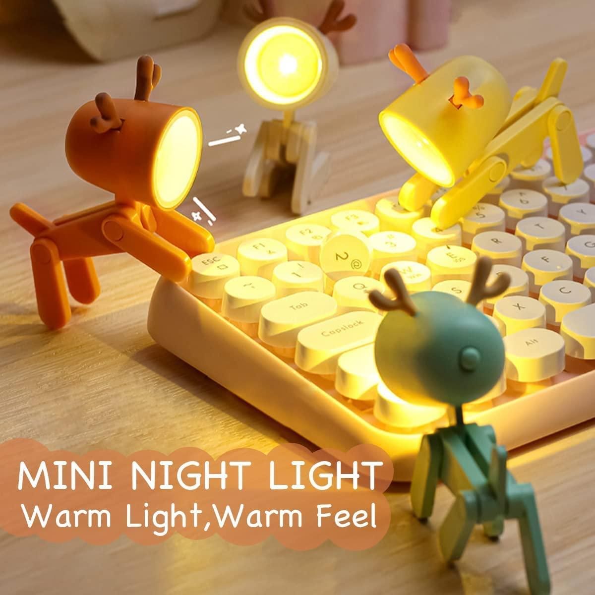 Mini LED Desk Lamp – Cute Deer Shape Night Light 🌙✨