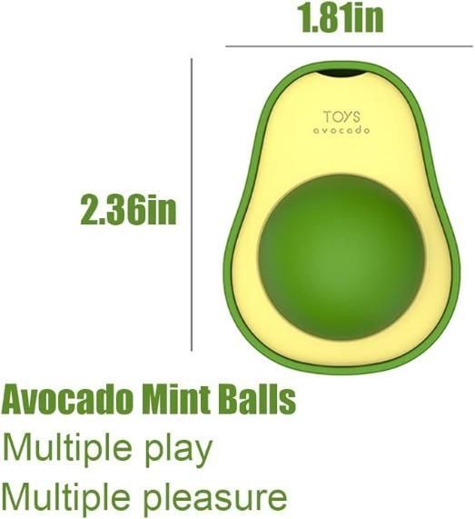 Catnip Minty Avocado Ball 🥑🐱 – Fun & Healthy Cat Toy