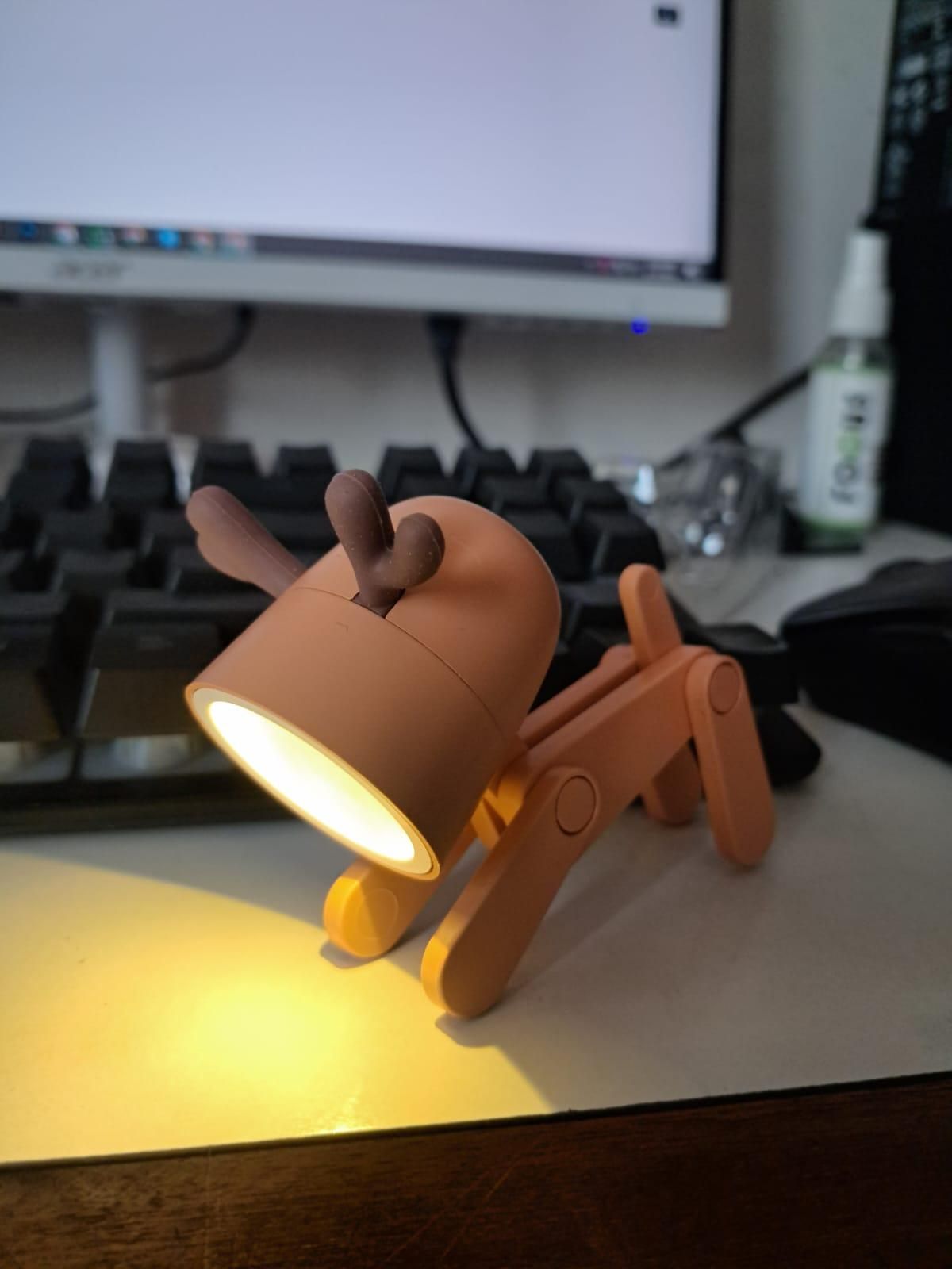 Mini LED Desk Lamp – Cute Deer Shape Night Light 🌙✨
