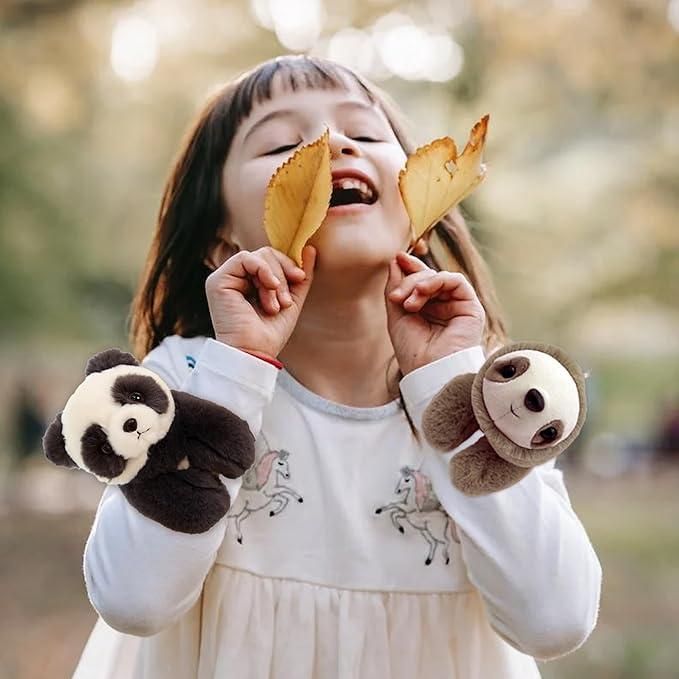 Unisex Plush Panda Slap Bracelet – Cute Stuffed Animal Wrist Hugger 🐼💖