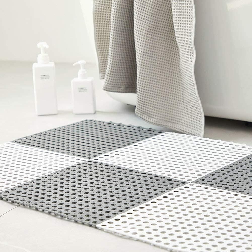 Bathroom Anti-Slip Tile Mats 🛁 (Pack of 4) – Waterproof & Interlocking