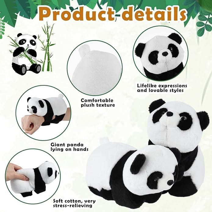Unisex Plush Panda Slap Bracelet – Cute Stuffed Animal Wrist Hugger 🐼💖